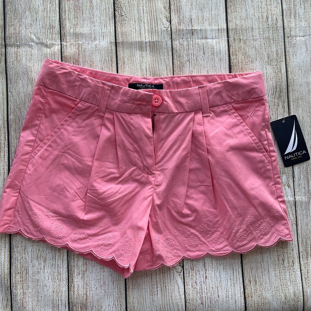 Nautica Girl's Coral Shorty Shorts Size 12 Kids NWT